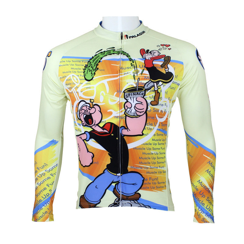 Ilpaladino Popeye Spinach Men's Bicycling Long/Short-sleeve Jersey/Suit Summer Spring Autumn Exercise Bicycling Pro Cycle Clothing Racing Apparel Outdoor Sports Leisure Biking Shirts The Sailorman Cartoon World -  Cycling Apparel, Cycling Accessories | BestForCycling.com 