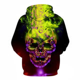 Yellow Smoke Skull Hoodies Sweatshirt Long Sleeve Hooded Pullover with Pockets Spring Autumn NO.1241 -  Cycling Apparel, Cycling Accessories | BestForCycling.com 