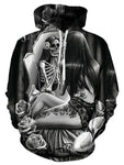 Skull Girl Mirror Hoodies Sweatshirt Long Sleeve Hooded Pullover with Pockets Spring Autumn NO.1260 -  Cycling Apparel, Cycling Accessories | BestForCycling.com 