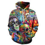 Art Skull Hoodies Sweatshirt Long Sleeve Hooded Pullover with Pockets Spring Autumn NO.1280 -  Cycling Apparel, Cycling Accessories | BestForCycling.com 