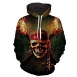 Pirate Skull Black Hoodies Sweatshirt Long Sleeve Hooded Pullover with Pockets Spring Autumn NO.1287 -  Cycling Apparel, Cycling Accessories | BestForCycling.com 