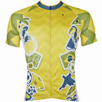 Yellow Men's Cycling Jersey World Cup Games Pattern Football Fans Short Sleeve Shirt NO.152 -  Cycling Apparel, Cycling Accessories | BestForCycling.com 