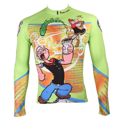 Ilpaladino Popeye Spinach Men's Bicycling Long/Short-sleeve Jersey/Suit Summer Spring Autumn Exercise Bicycling Pro Cycle Clothing Racing Apparel Outdoor Sports Leisure Biking Shirts The Sailorman Cartoon World -  Cycling Apparel, Cycling Accessories | BestForCycling.com 