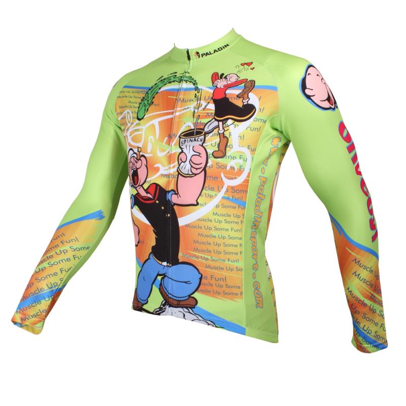 Ilpaladino Popeye Spinach Men's Bicycling Long/Short-sleeve Jersey/Suit Summer Spring Autumn Exercise Bicycling Pro Cycle Clothing Racing Apparel Outdoor Sports Leisure Biking Shirts The Sailorman Cartoon World -  Cycling Apparel, Cycling Accessories | BestForCycling.com 