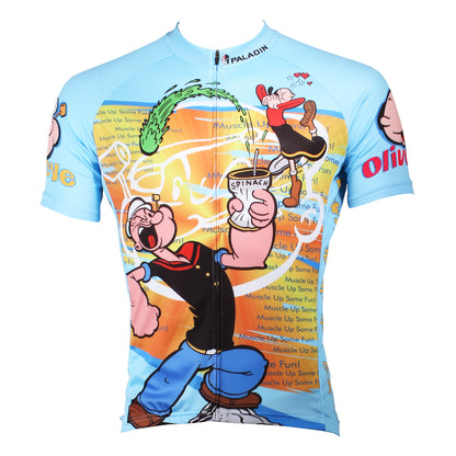 Ilpaladino Popeye Spinach Men's Bicycling Long/Short-sleeve Jersey/Suit Summer Spring Autumn Exercise Bicycling Pro Cycle Clothing Racing Apparel Outdoor Sports Leisure Biking Shirts The Sailorman Cartoon World -  Cycling Apparel, Cycling Accessories | BestForCycling.com 