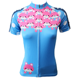 Ilpaladino Pink Pets  Women's Summer Short-Sleeve Cycling Jersey Summer Exercise Bicycling Pro Cycle Clothing Racing Apparel Outdoor Sports Leisure Biking Shirts Breathable Blue Clothes NO.501 -  Cycling Apparel, Cycling Accessories | BestForCycling.com 