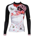 Butterfly Cycling Jerseys Peach Blossom Butterfly With Flying Petal Women Cycling Jerseys 542 -  Cycling Apparel, Cycling Accessories | BestForCycling.com 