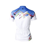 Ilpaladino Blue-Shoulder White Women's Quick Dry Short-Sleeve Cycling Jersey Biking Shirts Breathable Summer Apparel Outdoor Sports Gear Clothes  NO.687 -  Cycling Apparel, Cycling Accessories | BestForCycling.com 