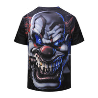 Gothic Clown Mens T-shirt Graphic 3D Printed Round-collar Short Sleeve Summer Casual Cool T-Shirts Fashion Top Tees DX803007# -  Cycling Apparel, Cycling Accessories | BestForCycling.com 