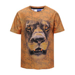 Yellow Embarrassed Lion Mens T-shirt Graphic 3D Printed Round-collar Short Sleeve Summer Casual Cool T-Shirts Fashion Top Tees DX803017# -  Cycling Apparel, Cycling Accessories | BestForCycling.com 