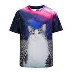 Blue-eye Cat Mens T-shirt Graphic 3D Printed Round-collar Short Sleeve Summer Casual Cool T-Shirts Fashion Top Tees DX803022# -  Cycling Apparel, Cycling Accessories | BestForCycling.com 