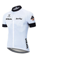 Cycling Jersey Suit 2022 new white STRAVA Pro Bicycle Team Short Sleeve Summer breathable Cycling Clothing Sets