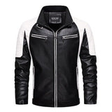 Moto Clothing Set Mens Leather Jacket Motorcycle Winter Autumn Fleece Warm PU Biker Vintage Coat Male 2021 Casual Patchwork Slim Leather Jackets