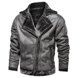 Moto Clothing Set 2021 New Winter Motorcycle Jacket Motorcycle Leather Jacket Warm Plus Velvet Thick Retro Vintage Leisure Mens Leather